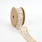 LaRibbons 1 1/2" Wired Ribbon | "Glitter Geometric" Natural/Gold/White | 10 Yard Roll